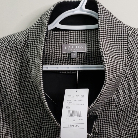 Laura Petites Black & White Check Blazer Size 12 - Picture 3 of 6